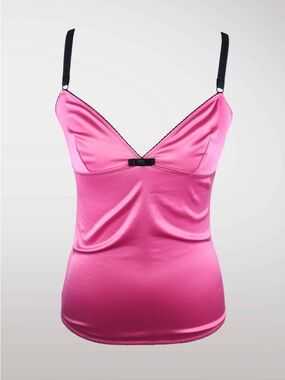 D&G Fuchsia Satin Cami Top | Balletcore, clean girl aesthetic, cottagecore